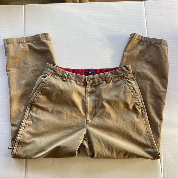 Dockers Flat Front  Men's Tan Pants 32/32  Cotton - Picture 3 of 10